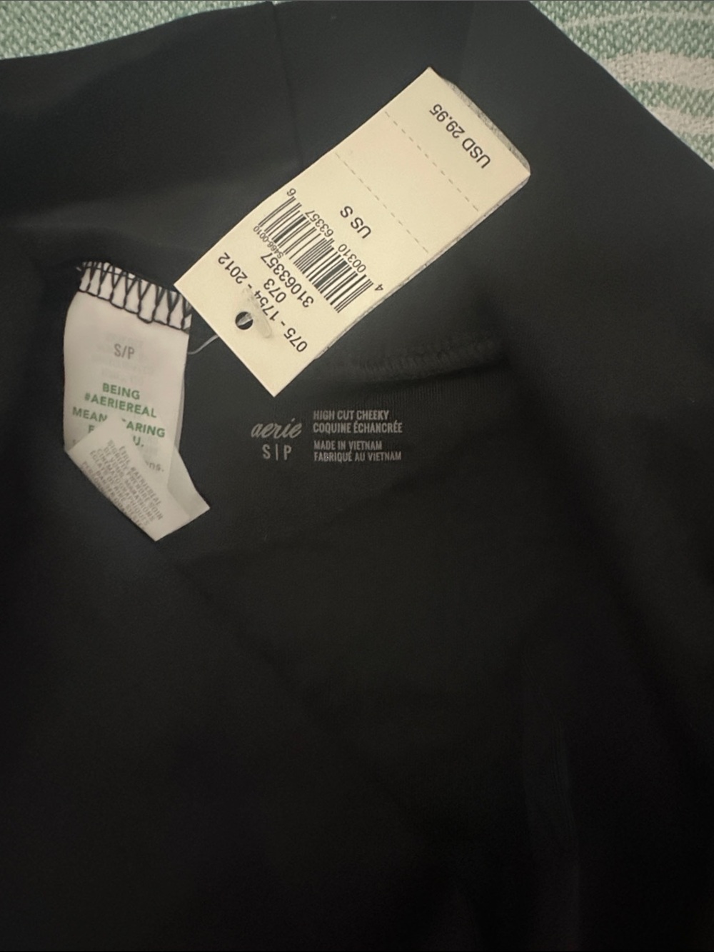 aerie Black High-Waist Bikini Bottoms - Picture 5 of 5